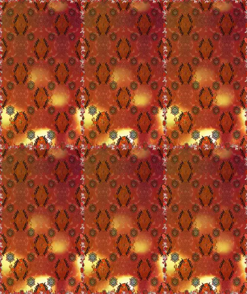 Küçük renkli çiçekler. Moda baskıları için zarif bir şablon. Küçük çiçekte güzel bir desen. Motley illüstrasyonu. Çiçekli bahar çiçekleri.