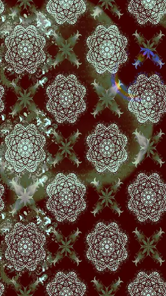 Çiçekli karalama şeklinde Raster çiçek deseni. Yumuşak, bahar çiçekli arka plan. Kahverengi renkte çiçekler.