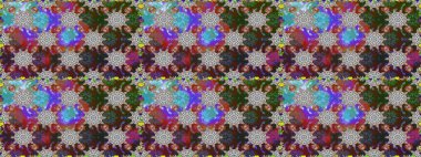 Gri ve kahverengi renklerde bahar çiçekleri. Çiçek ve yapraklı karalama şeklinde Raster çiçek deseni. Raster illüstrasyonu.