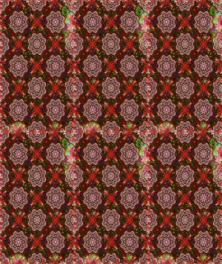 Raster illüstrasyonu. Şatafatlı bahar bahçesi dokusu. Çiçek deseni. Çiçeksiz arkaplan.