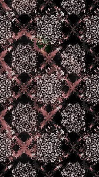 Klasik çiçek tasarımı elementleri. Siyah kıvırcık çiçekler siyah renkte şekillenir. Raster illüstrasyonu.