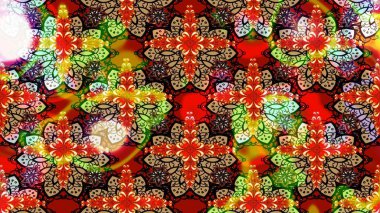 Tekstil, tebrik kartı, boyama kitabı, telefon kılıfı baskısı için kullanılabilir. Kızılderili desenli desenli desenli şal deseni. Etnik Mandala süsü. Raster Henna dövme stili.