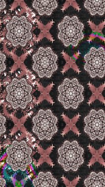 Sınır Kızılderili çiçekli paisley patten. Taslak süsleme izi. Etnik Mandala havlusu. Raster Henna tarzı. Tebrik kartı arkaplanı, boyama kitabı, arkaplan, tekstil için kullanılabilir.