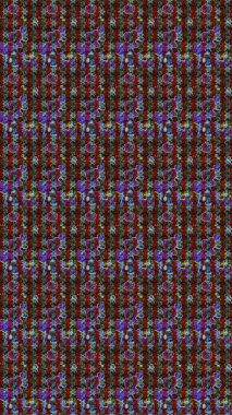 Raster deseni. Bahar çiçekleri dallı desen, kırmızı renkler çiçekli siluet.