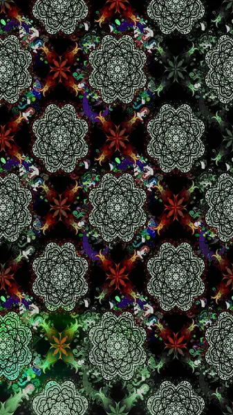 Renkli Bahar Teması eskiz kalıbı. Düz Çiçek Elementleri Tasarımı. Raster..