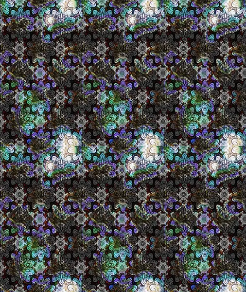 Modern çiçek arkaplanı. Parlak renkli çiçekli ve siyah yapraklı harika bir çiçek deseni. Moda baskıları için zarif bir şablon. Halk stili.