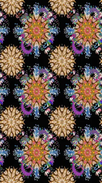 Siyah renkte güzel çiçekler, suluboya desenli, duvar kağıdı, kart ya da kumaş için fayanslı eskizler. Raster..