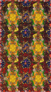 Hoş bir çiçek geçmişi var. Güzel kumaş deseni. Küçük çiçekteki kusursuz desen. Raster illüstrasyonu.