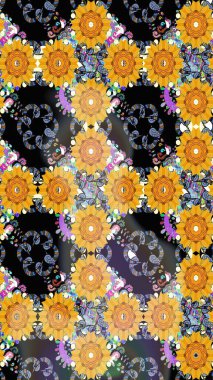 Çiçek arkaplan. Çizim raster deseni. Güzel kumaş deseni.