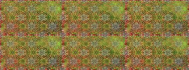 Raster illüstrasyonunda kusursuz çiçek deseni. Raster illüstrasyonu. Güzel kumaş deseni. Kahverengi ve yeşil renklerde.