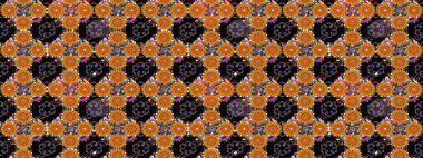 Sevgililer günü ve tebrik kartı konsepti için şık bir davetiye. Çiçek kompozisyonu, el boyası, hassas şablon. Turuncu renkte manzaralı çiçek deseni. Üst görünüm, yumuşak biçim.