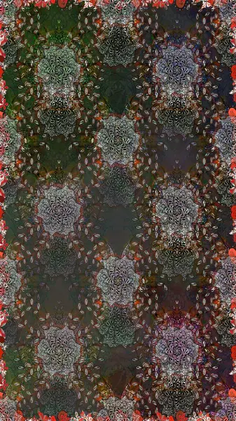 Nazik, narin çiçek arkaplanı. Çiçekli karalama şeklinde Raster çiçek deseni. Gri ve kahverengi renkte çiçekler.