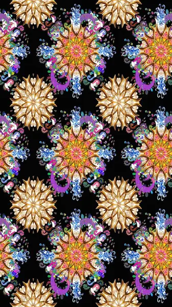 Raster suluboya çiçek deseni, narin çiçekler, siyah çiçekler, tebrik kartı şablonu. Güzel kumaş deseni.