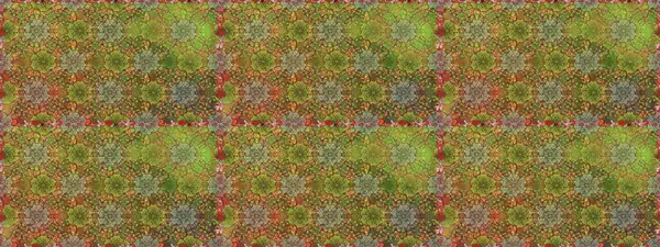 Raster illüstrasyonunda kusursuz çiçek deseni. Raster illüstrasyonu. Güzel kumaş deseni. Kahverengi ve yeşil renklerde.