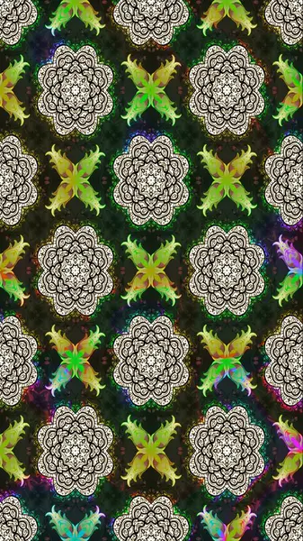 Çiçekli karalama şeklinde Raster çiçek deseni. Gri renklerde bahar çiçekleri. Raster illüstrasyonu.