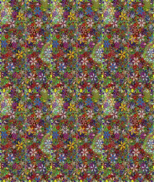 Çiçekler suluboya seamless modeli. Raster şık kumaş deseni.