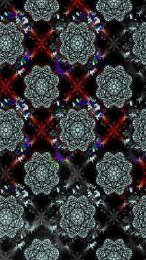 Sevimli çiçek raster deseni. Siyah renkli çiçekler. Sketch Colour Spring Theme eskiz kalıbı. Düz Çiçek Elementleri Tasarımı.