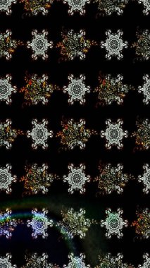 Çiçek süslemeli çizim deseni. Siyah renkli çiçekler. Raster illüstrasyonu.