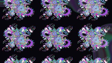 Çiçekler suluboya eskiz deseni. Raster Stili kumaş deseni.