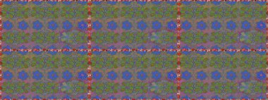 Raster illüstrasyonu. Kusursuz çiçek deseni. Asya tekstil tarzında. Gri ve kahverengi renkli çiçekler. Raster illüstrasyonu.