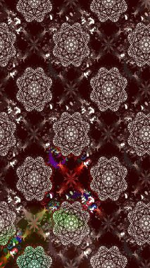 Raster düz çiçek çizim deseni. Hediye ambalaj kağıdı, tebrik kartları, posterler ve pankart tasarımı. Kahverengi renkte çiçekler.