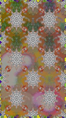 Küçük çiçekte güzel bir çiçek deseni var. Raster deseni. Çiçekli, suluboya desenli kusursuz çiçek deseni.