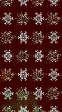 Çiçekli çiçek deseni, suluboya. Kahverengi renkli çiçekler. Renkli Bahar temalı eskiz kalıbı. Düz Çiçek Elementleri Tasarım Raster illüstrasyonu.