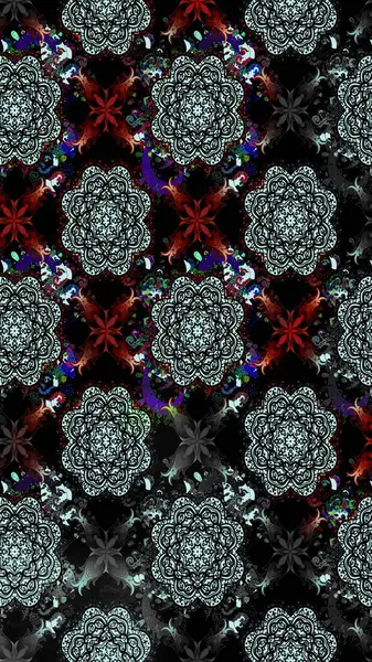 Sevimli çiçek raster deseni. Siyah renkli çiçekler. Sketch Colour Spring Theme eskiz kalıbı. Düz Çiçek Elementleri Tasarımı.