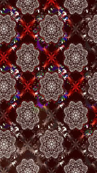 Suluboya çizim kalıbı. Çiçek izi. Suluboya tarzında kahverengi renkte çiçekler.