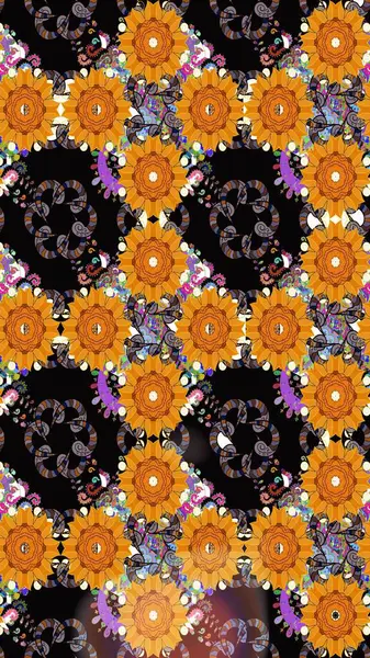 Küçük çaplı çiçeklerdeki basit şirin desenler. Tekstil veya kitap kapakları, imalat, duvar kağıtları, baskı, hediye paketi ve yapıştırma kitabı için çiçek eskizi geçmişi. Raster illüstrasyonu.