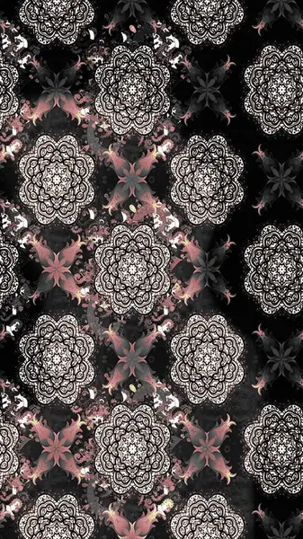 Kızılderili desenli desenli desenli şal deseni. Etnik Mandala süsü. Raster Henna dövme stili. Tekstil, tebrik kartı, boyama kitabı, telefon kılıfı baskısı için kullanılabilir.