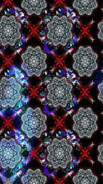 Klasik çiçekler. El çizimi, soyut ve süslü elementler. Yaz çiçekleri teması. Siyah renkler. Suluboya resim taklit Raster illüstrasyonu.