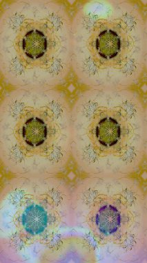 Raster deseni. Süslü kumaş deseni. Çiçekli çiçek deseni, suluboya..