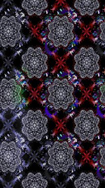 Şirin çiçek elementleri. Raster illüstrasyonu. Taslak desenli, modaya uygun kumaş deseni. Renkli Bahar Teması eskiz kalıbı. Düz Çiçek Elementleri Tasarımı.