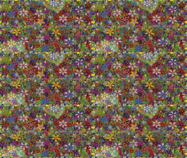 Çiçekler suluboya seamless modeli. Raster şık kumaş deseni.