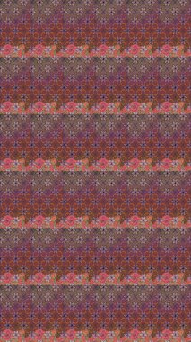 Parlak renkli çiçekleri ve kahverengi ve mor renkli yaprakları olan harika bir çiçek deseni. Halk tarzı. Modern çiçek arkaplanı. Moda baskıları için zarif bir şablon.