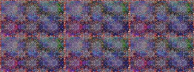 Raster illüstrasyonunda kusursuz çiçek deseni. Güzel kumaş deseni. Mor ve mavi renklerde. Raster illüstrasyonu.