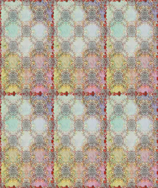 Kumaş desenli papatya çiçeği detayı. Gri ve nötr renkte çiçekler.