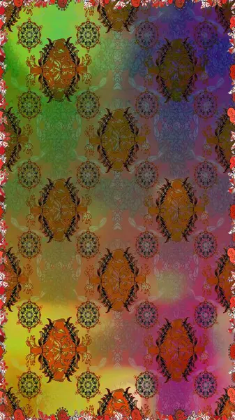 Yatak çarşafları, ceket, paket tasarımı, kumaş ve moda kavramları için tekstil baskısı. Kusursuz etnik tasarım. Çiçekleri, deniz kabukları, mandalaları ve suluboya efektleri olan deniz altyapısı.