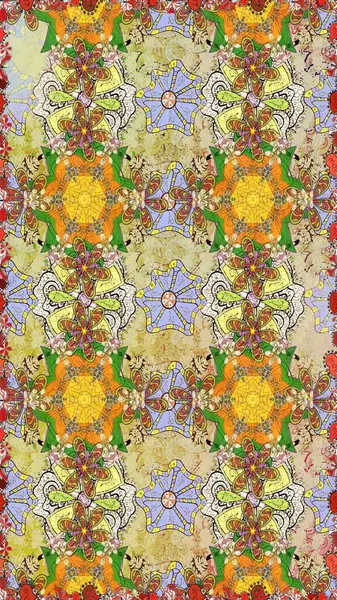 Çiçeksel elementlerle süslenmiş zarif raster dokusu. Tarafsız ve kahverengi renklerde parlak çiçeklerle soyut ve pürüzsüz desen. Küçük çiçekte şirin bir çiçek deseni var..