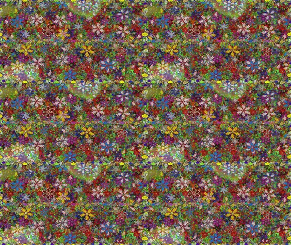 Çiçekler suluboya seamless modeli. Raster şık kumaş deseni.