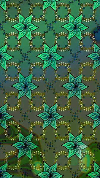 Sevgililer günü ve tebrik kartı konsepti için şık bir davetiye. Üst manzara, yumuşak stil. Yeşil ve mavi renkte manzaralı çiçek deseni. Çiçek kompozisyonu, el boyası, hassas şablon..