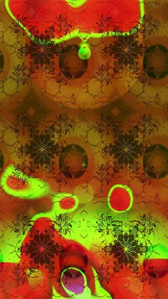 Raster illüstrasyonu. Kahverengi renklerde bahar çiçekleri. Raster çiçek desenli ve çiçekli..