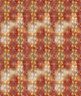 Kahverengi ve bej renkli çiçekler. Raster illüstrasyonunda kusursuz çiçek deseni.