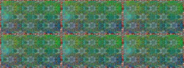 Raster illüstrasyonu. El yapımı çiçek ve bitki koleksiyonu. Şirin karalama çiçekleri olan kusursuz çiçek desenleri. Raster illüstrasyonu. Çizim biçimi yeşil ve mavi renklerde.