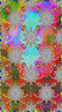 Çiçeksiz desenlerin resmi. Vadinin gri renkli çiçekleri.