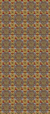 Kahverengi, gri ve nötr renklerde altın tekrarlayan elementlerle soyut arkaplan. Kusursuz oryantal klasik altın desen.