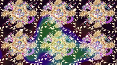 Çiçekli güzel suluboya desen. Bej renklerde. Raster illüstrasyonu.