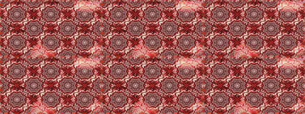 Çiçekler. Vadinin kırmızı ve kahverengi renkli çiçekleri. Soyut etnik raster pürüzsüz desen.