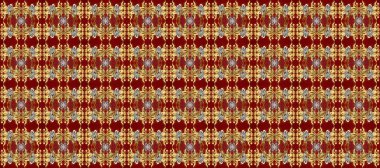 Kusursuz kıvırcık saçlar. Doğulu stili, altın elementlerle kırmızı, kahverengi ve sarı renklerde altın desenli arabesk yapar. Raster altın desen.